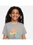 FV5346 091 Nike Sportswear Boxy 2 Çocuk Gri Günlük Spor T-Shirt 2