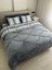 Wellsoft Dream Ekose King Size Gri Uyku Seti Çarşaflı 1