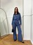 Magarde Kadın Basic Oversize Tunik ve Pileli Tam Kalıp Bol Pantolonlu Keten Takım 2