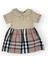 Baby Marka Burberi Desen Bebe Yaka Elbise Kız 9-36 Ay 2