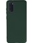 Samsung Galaxy S20 Kılıf Silikon Kılıf Yumuşak Kılıf Içi Kadife Lansman - Koyu Yeşil 1