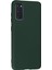 Samsung Galaxy S20 Kılıf Silikon Kılıf Yumuşak Kılıf Içi Kadife Lansman - Koyu Yeşil 3