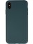 Apple iPhone Xs Kılıf Silikon Kılıf Yumuşak Kılıf Içi Kadife Lansman - Koyu Yeşil 1