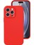 Apple iPhone 16 Pro Kılıf Silikon Kılıf Yumuşak Kılıf Içi Kadife Lansman - Kırmızı 1