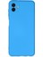 Samsung Galaxy A04E Kılıf Silikon Kılıf Yumuşak Kılıf Içi Kadife Lansman - Mavi 1