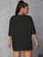 Kadın Baskılı Oversize T-Shirt - Siyah 2