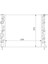 -80120 - Su Radyatoru Mekanik ( Renault : Kangoo 1.4 8V Nac / Clıo Iı 1.5dcı 65PS Nac K7M / K7J / E7J / K4M Nac Megane I Scenıc I 1.4 16V 1.6 8V 1.6 16V Nac ) 425×378×23 1