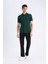 %100 Pamuk Regular Fit Polo Yaka Kısa Kollu Basic Düz Pike Kumaş Tişört C1293AX25SP 2