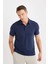 Slim Fit Dar Kesim Polo Yaka Pamuklu Kısa Kollu Tişört X2594AZ25SP 4