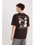 %100 Pamuk Rick and Morty Boxy Fit Bisiklet Yaka Sırt Baskılı Kısa Kollu Tişört D9843AX25SP 1
