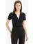 Slim Fit Dar Kesim Polo Yaka Fitilli Kaşkorse Kısa Kollu Tişört E5786AX25SP 3