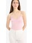 Slim Fit Dar Kesim V Yaka Dantelli Çıtçıtlı Body E8483AX25SP 5