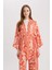 Relax Fit Desenli Kuşaklı Kimono D5443AX25SP 3