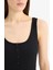 Slim Fit Dar Kesim Kare Yaka Fitilli Kaşkorse Atlet E2173AX25SP 4