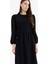 Regular Fit Bisiklet Yaka Basic DÜz Aerobin Uzun Kollu Maxi Elbise E5261AX25SP 4