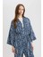 Relax Fit Desenli Kuşaklı Kimono D5443AX25SP 3
