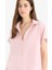 Comfort Fit Gömlek Yaka Basic Düz Kısa Kollu Bluz E5989AX25SP 1