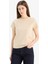 Regular Fit Bisiklet Yaka Basic Düz Kısa Kollu Tişört E5451AX25SP 3