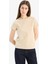 Regular Fit Bisiklet Yaka Basic Düz Kısa Kollu Tişört E5451AX25SP 4