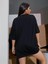 Kadın Baskılı Oversize T-Shirt - Siyah 2