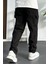 Erkek Baggy Kalıp Kargo Cepli Pantolon Siyah Edw131 3