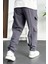 Erkek Baggy Kalıp Kargo Cepli Pantolon Füme EDW131 3