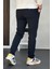 Erkek Beli Düğmeli Dar Paça Jogger Pantolon Lacivert EDW224 4