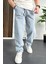 Erkek Baggy Kalıp Pantolon Açık Mavi EDW130 1