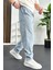 Erkek Baggy Kalıp Pantolon Açık Mavi EDW130 2