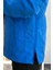 Erkek Slim Fit Krinkıl Kumaş Kanguru Cepli Yarım Fermuarlı Yağmurluk Mont Mavi EDW077 5