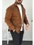 Erkek Slim Fit Polar Gömlek Kahverengi EDW228 2