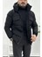 Erkek Slim Fit Kapüşonlu Şişme Mont Siyah Edw008 2