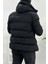 Erkek Slim Fit Kapüşonlu Şişme Mont Siyah Edw008 4