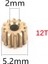 5 Adet 12 T Pirinç Pinyon Dişli Motor Dişli D12 D42 1/10 Rc Araba (Yurt Dışından) 2