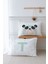 2'li Yastık Kılıfı (50X70) Mint Mavi Panda - Harf Serisi - T Harfi 1