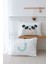 2'li Yastık Kılıfı (35X45) Mint Mavi Panda - Harf Serisi - J Harfi 1