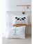 2'li Yastık Kılıfı (50X70) Mint Mavi Panda - Harf Serisi - I Harfi 1