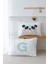 2'li Yastık Kılıfı (35X45) Mint Mavi Panda - Harf Serisi - G Harfi 1