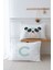 2'li Yastık Kılıfı (50X70) Mint Mavi Panda - Harf Serisi - C Harfi 1