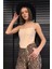 Fermuarlı Straplez Kadın Crop Bluz 2