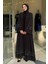 Taş Detaylı Şal ve Abaya Ikili Takım 70001 Siyah 1