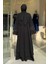 Taş Detaylı Şal ve Abaya Ikili Takım 70001 Siyah 2