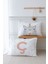 2'li Yastık Kılıfı (35X45) Somon Unicorn - Harf Serisi - Ç Harfi 1