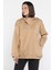 Kadın Çift Cepli Kapüşonlu Üç Iplik Şardonlu Sweatshirt 1