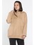Kadın Çift Cepli Kapüşonlu Üç Iplik Şardonlu Sweatshirt 2