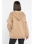Kadın Çift Cepli Kapüşonlu Üç Iplik Şardonlu Sweatshirt 3