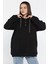 Kadın Çift Cepli Kapüşonlu Üç Iplik Şardonlu Sweatshirt 2