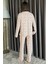 Kadın Boydan Düğmeli Baskılı Uzun Kol Pijama Takımı P-00015079 3