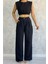 Kadın Crop Bluz Pantolon Ikili Takım 3