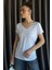 Ön Arka V Yaka Kadın T-Shirt 2